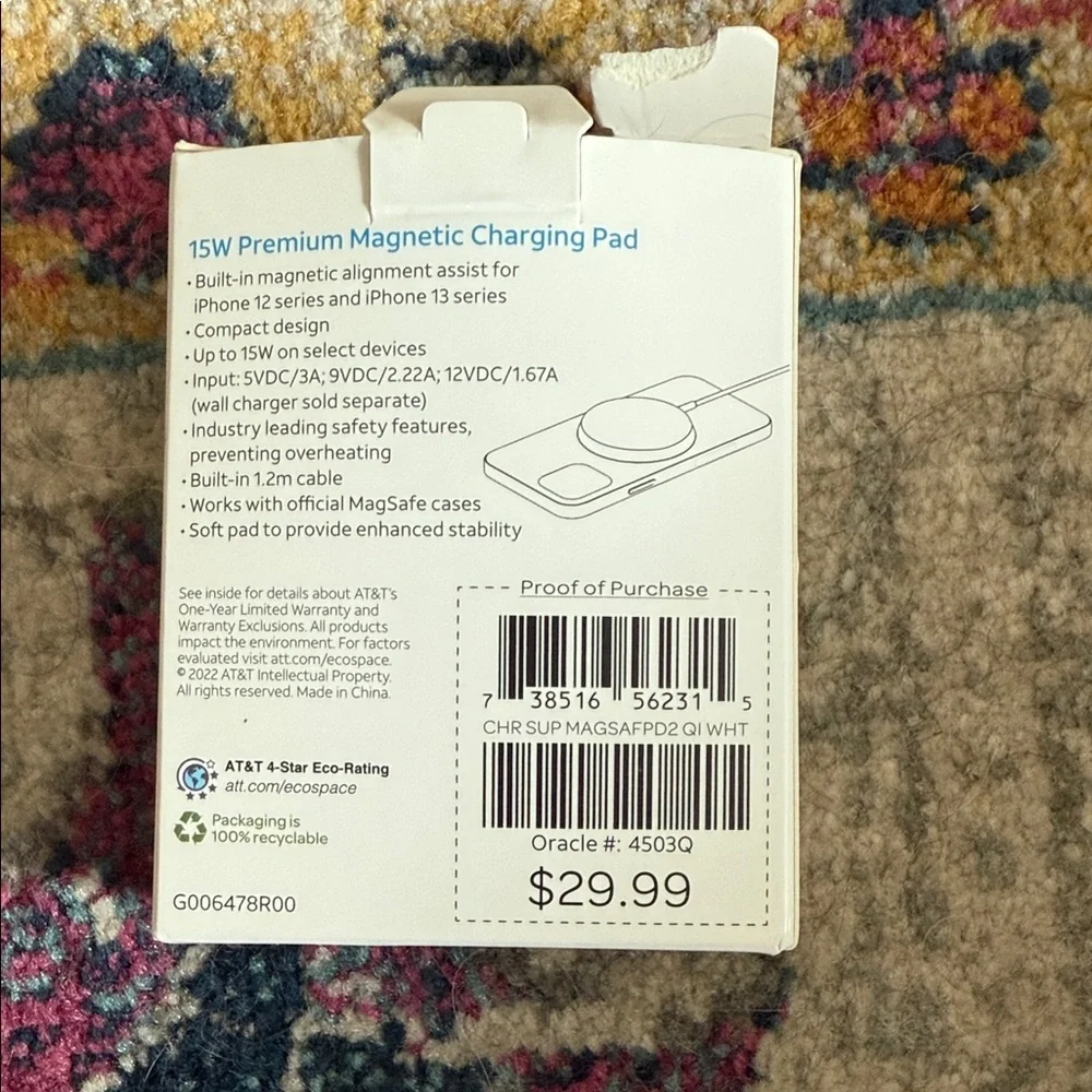 White Circular Wireless Charger